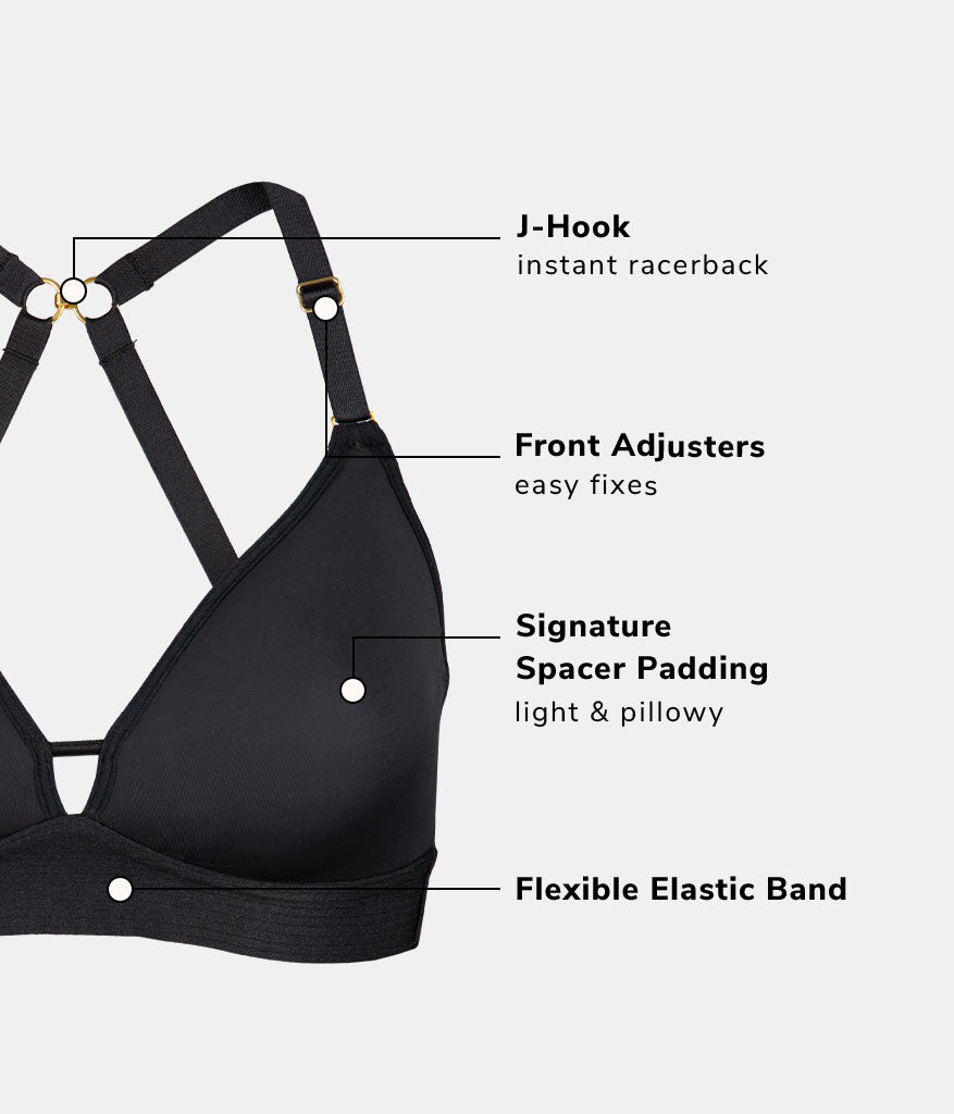 The Spacer Bra: Jet Black
