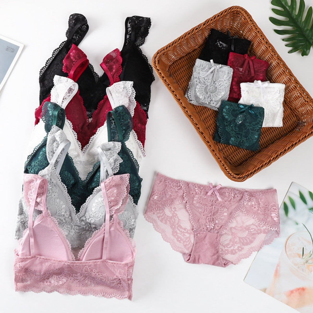 (Pack of 8) Women's Bra Panty Lingerie Set for Girl's | L-133