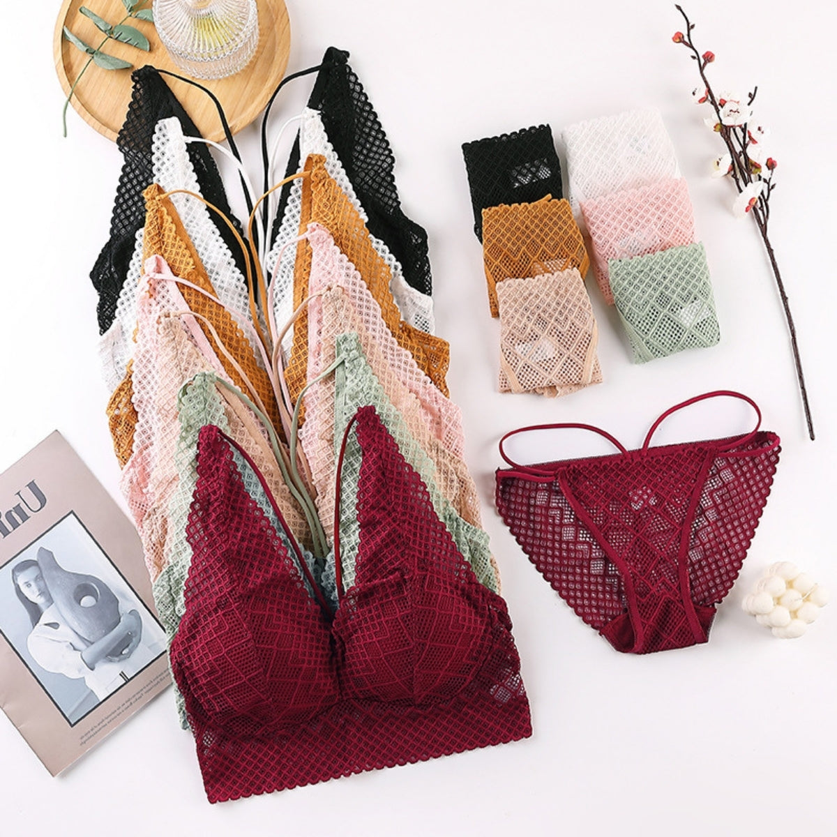 (Pack of 8) Women's  Bra Panty Lingerie Set for Girl's | L-135
