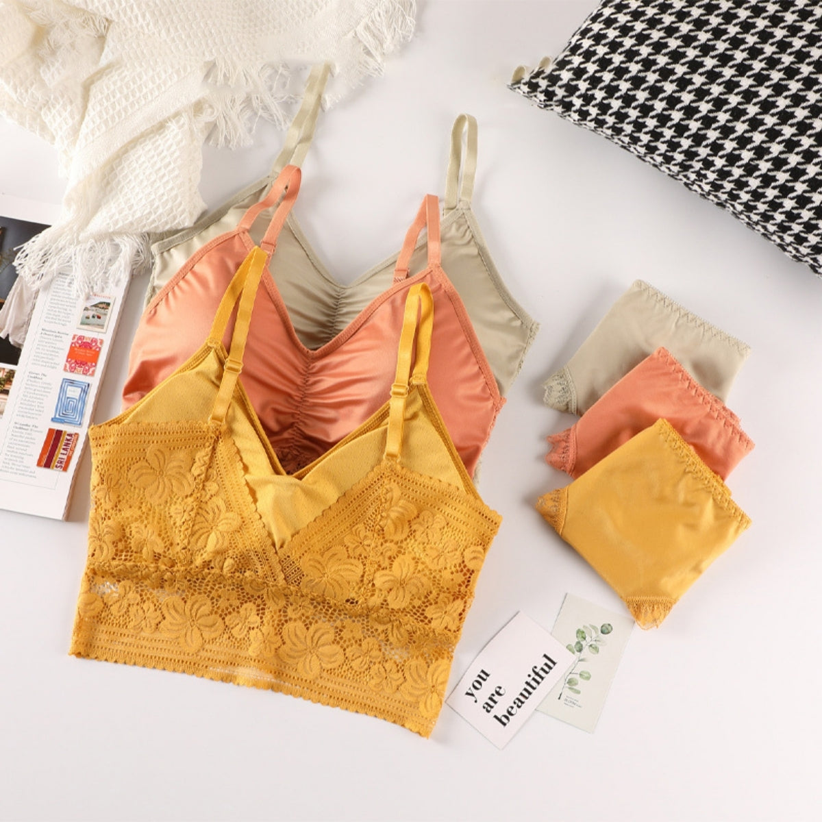 (Pack of 8) Women's Bra Panty Lingerie Set for Girl's | L-139