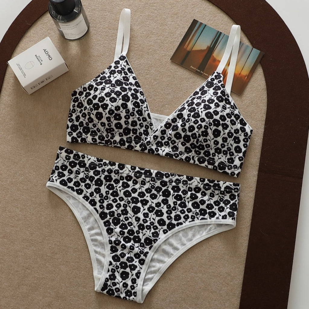 (Pack of 6) Women's Striped Bra & Panty Lingerie Set for Girl's Combo -by Zoya Hosiery | L-63