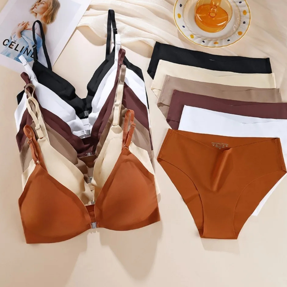 (Pack of 6) Women's  Bra Panty Lingerie Set for Girl's Combo -by Zoya Hosiery | L-83