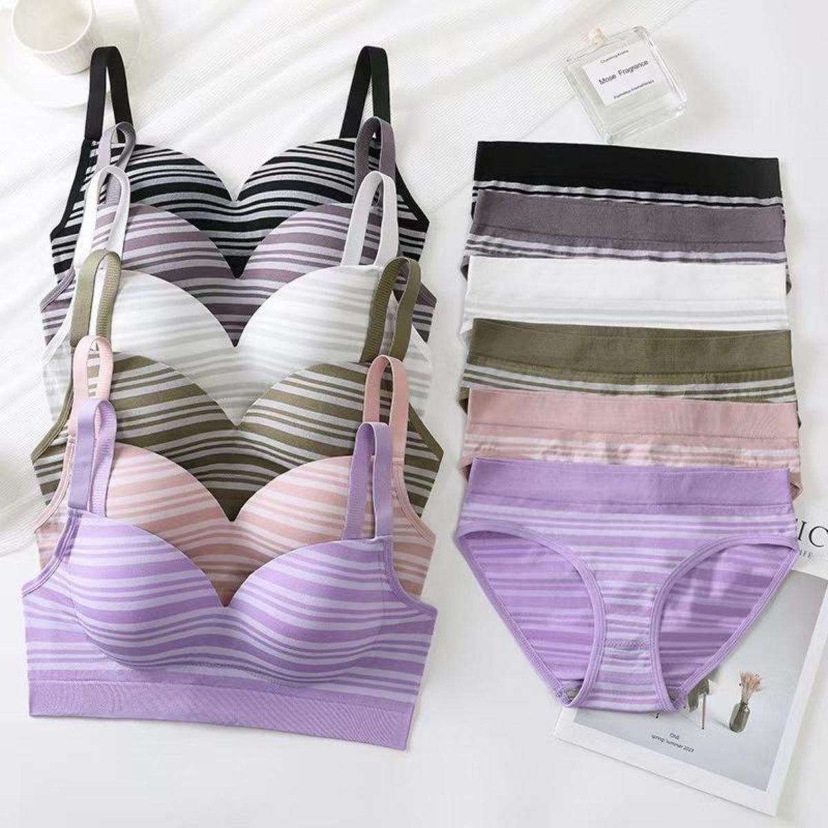 (Pack of 8) Women's  Bra Panty Lingerie Set for Girl's | L-107