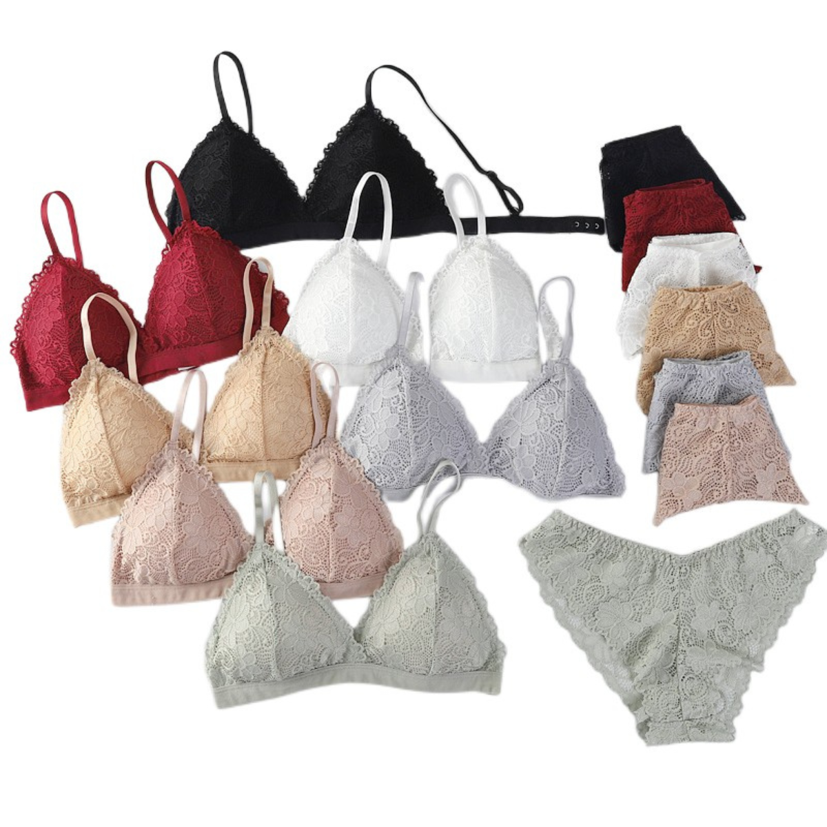 (Pack of 6) Women's  Bra Panty Lingerie Set for Girl's Combo-by Zoya Hosiery | L-79