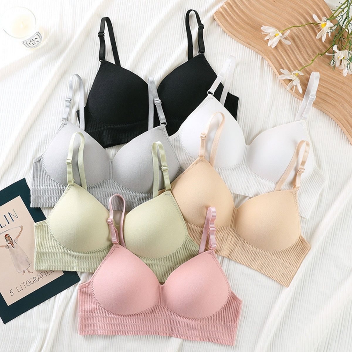 (Pack of 6) Women's  Bra Panty Lingerie Set for Girl's Combo -by Zoya Hosiery | L-35