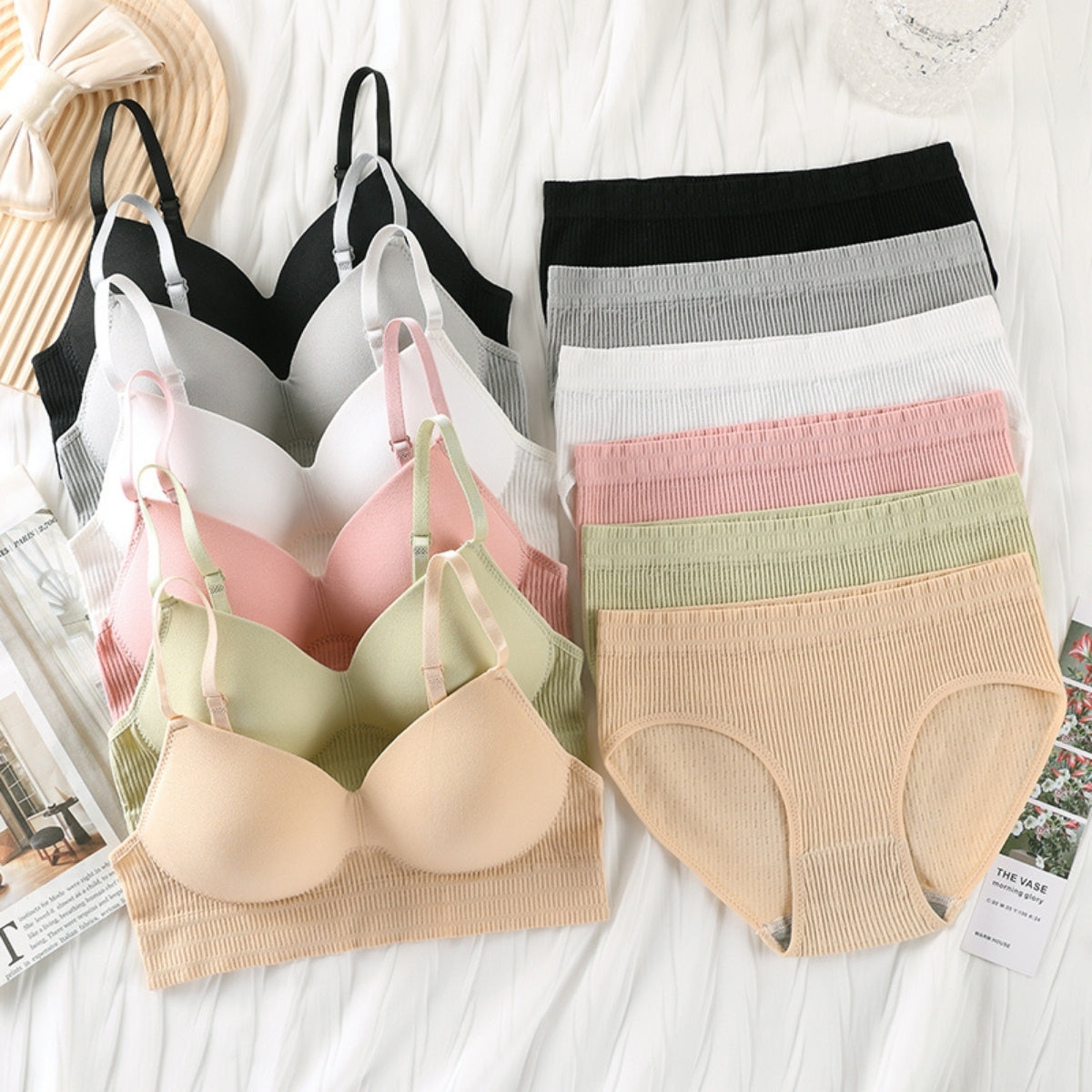 (Pack of 6) Women's  Bra Panty Lingerie Set for Girl's Combo -by Zoya Hosiery | L-35