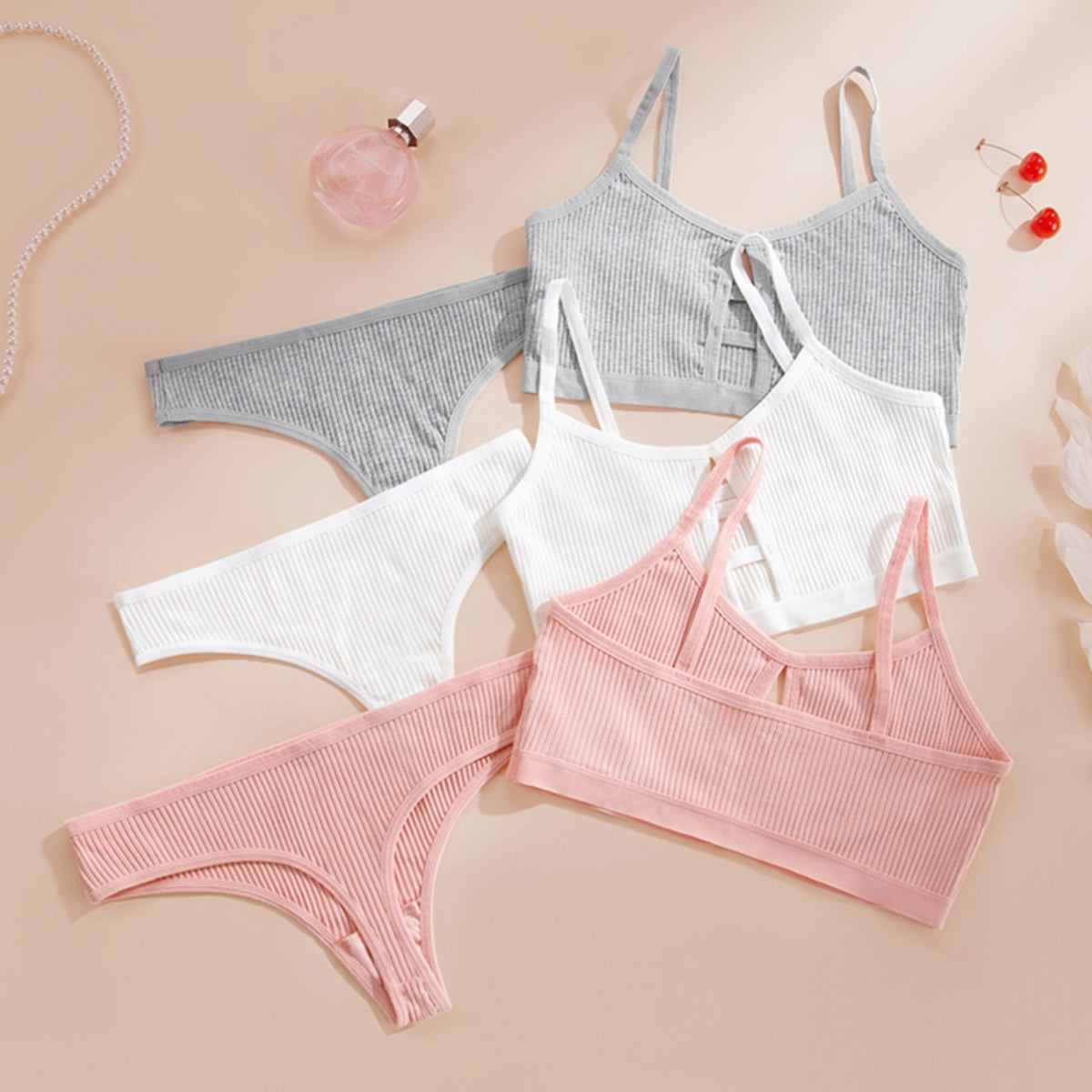 (Pack of 6) Women's Free Bra & Panty Lingerie Set for Girl's Combo -by Zoya Hosiery | L-45