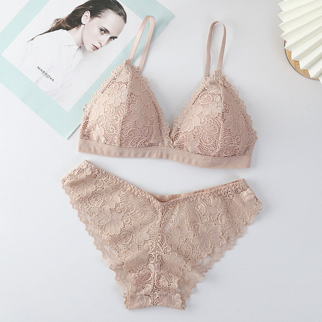 (Pack of 6) Women's Striped Bra & Panty Lingerie Set for Girl's Combo -by Zoya Hosiery | L-65