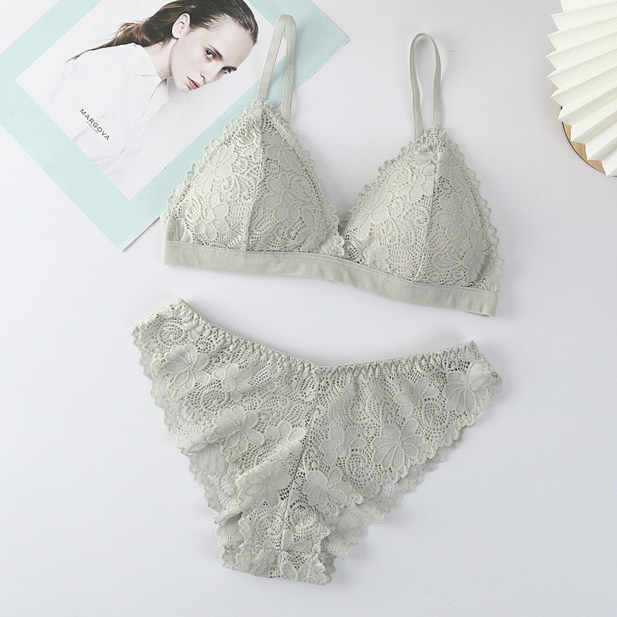 (Pack of 6) Women's Striped Bra & Panty Lingerie Set for Girl's Combo -by Zoya Hosiery | L-65