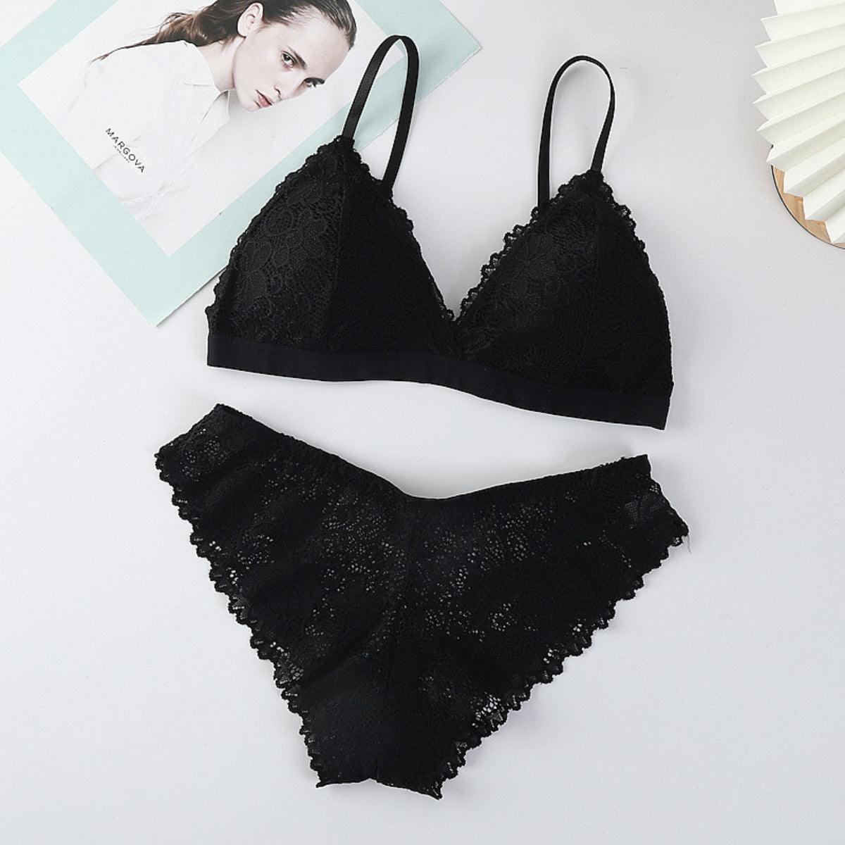 (Pack of 6) Women's Striped Bra & Panty Lingerie Set for Girl's Combo -by Zoya Hosiery | L-65