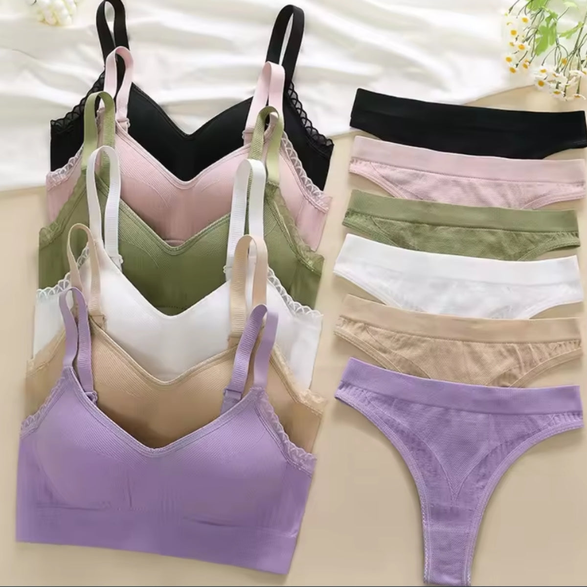 (Pack of 6) Women's  Bra Panty Lingerie Set for Girl's Combo -by Zoya Hosiery | L-08
