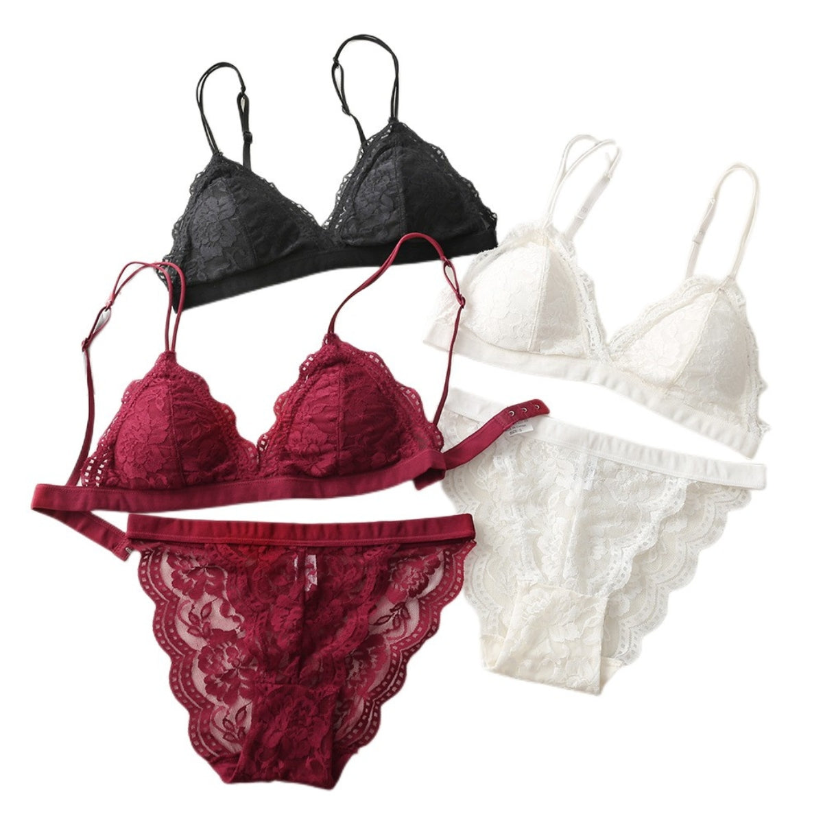 (Pack of 6) Women's  Striped Bra & Panty Lingerie Set for Girl's Combo -by Zoya Hosiery | L-66