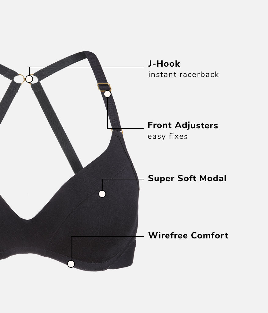 The All-Day No-Wire Push-Up: Jet Black