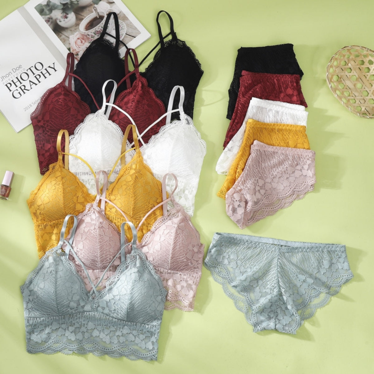(Pack of 6) Women's  Bra Panty Lingerie Set for Girl's Combo -by Zoya Hosiery| L-94