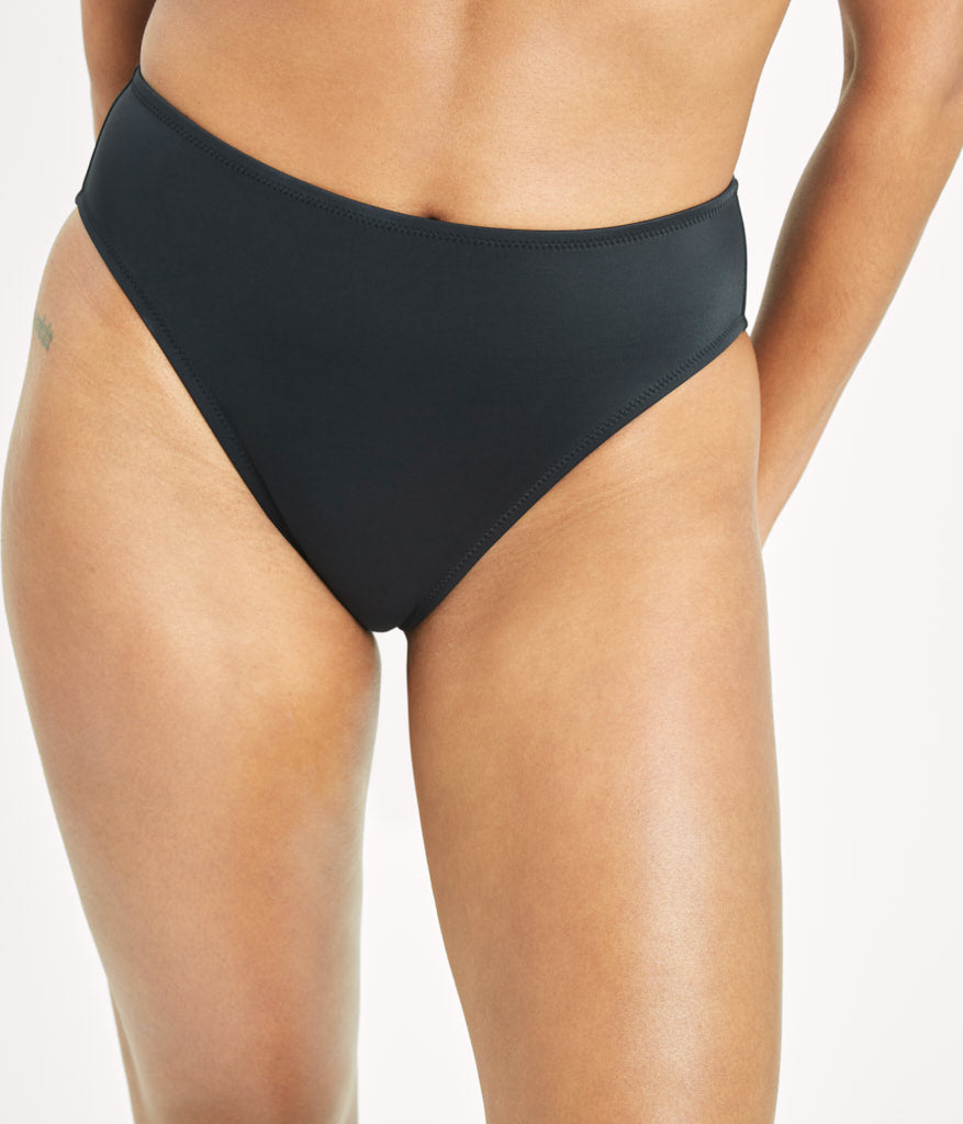 The Bralette & High Waist Swim Bundle: Jet Black