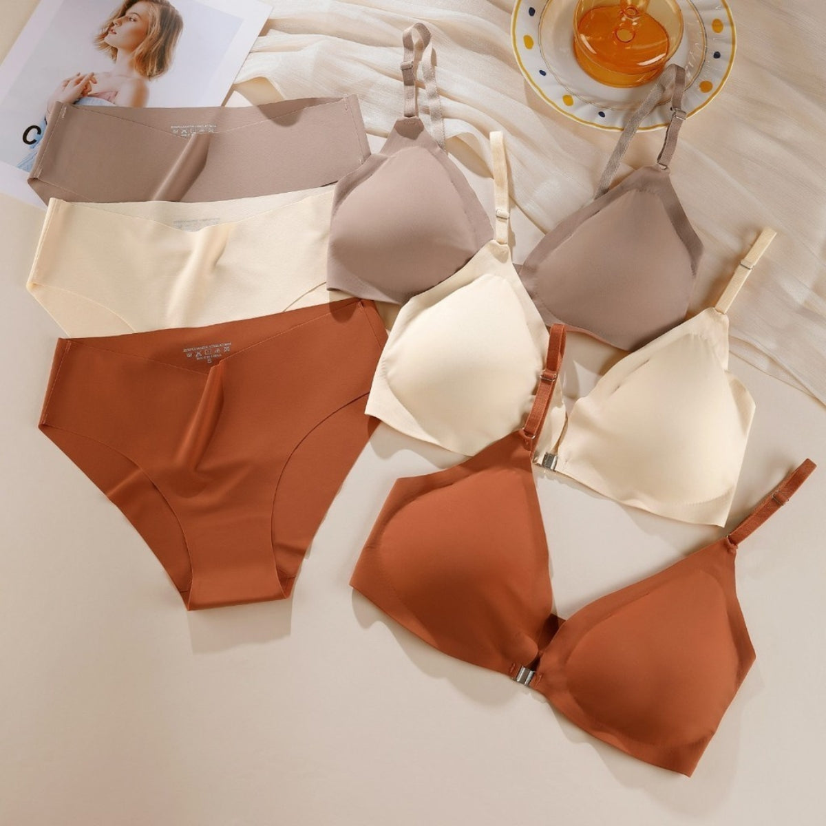 (Pack of 6) Women's  Bra & Panty Lingerie Set for Girl's Combo -by Zoya Hosiery | L-42