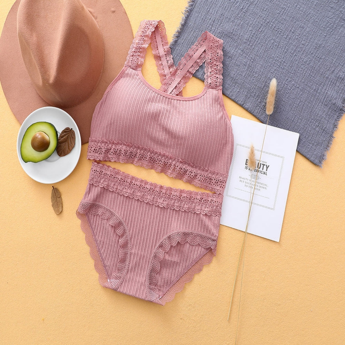 (Pack of 8) Women's  Bra Panty Lingerie Set for Girl's | L-129