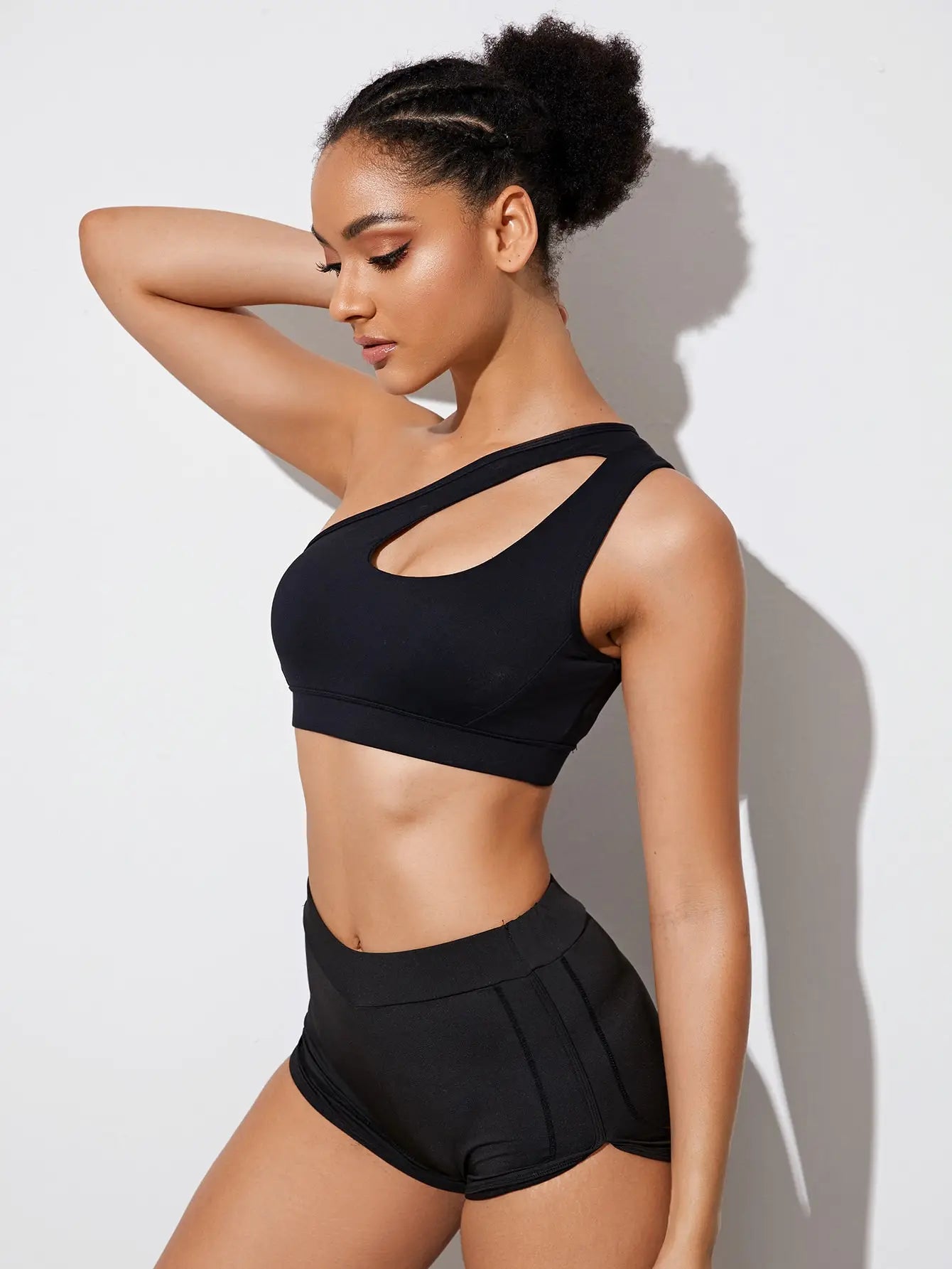 Brahauz One Shoulder Shockproof Yoga Bra