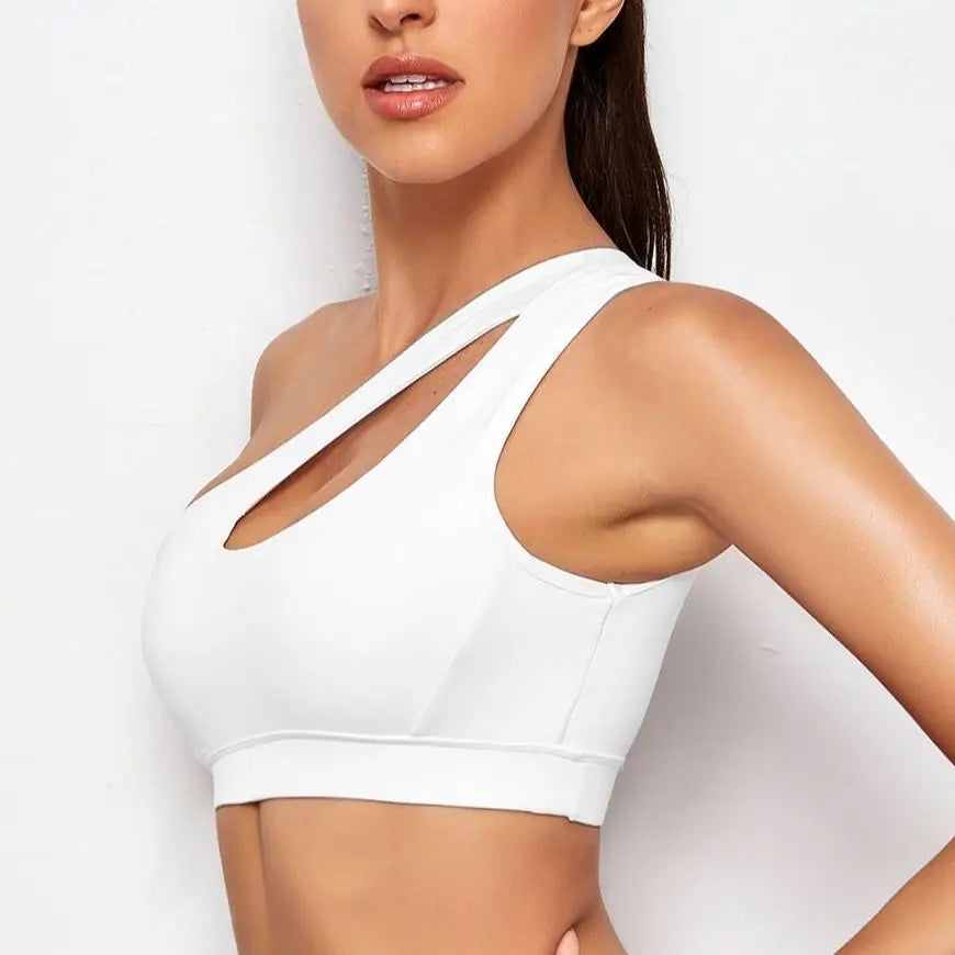 Brahauz One Shoulder Shockproof Yoga Bra